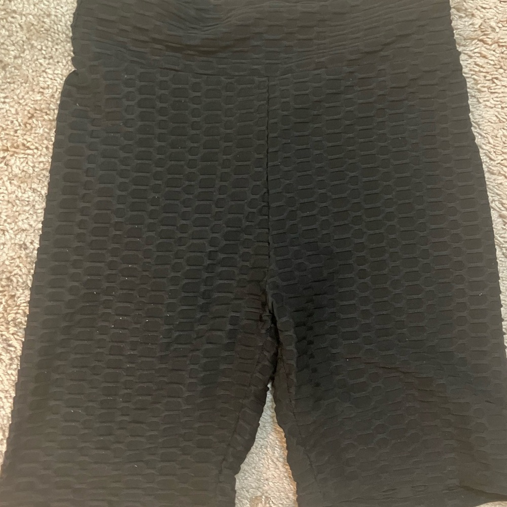 Society Black Honeycomb Bike Shorts